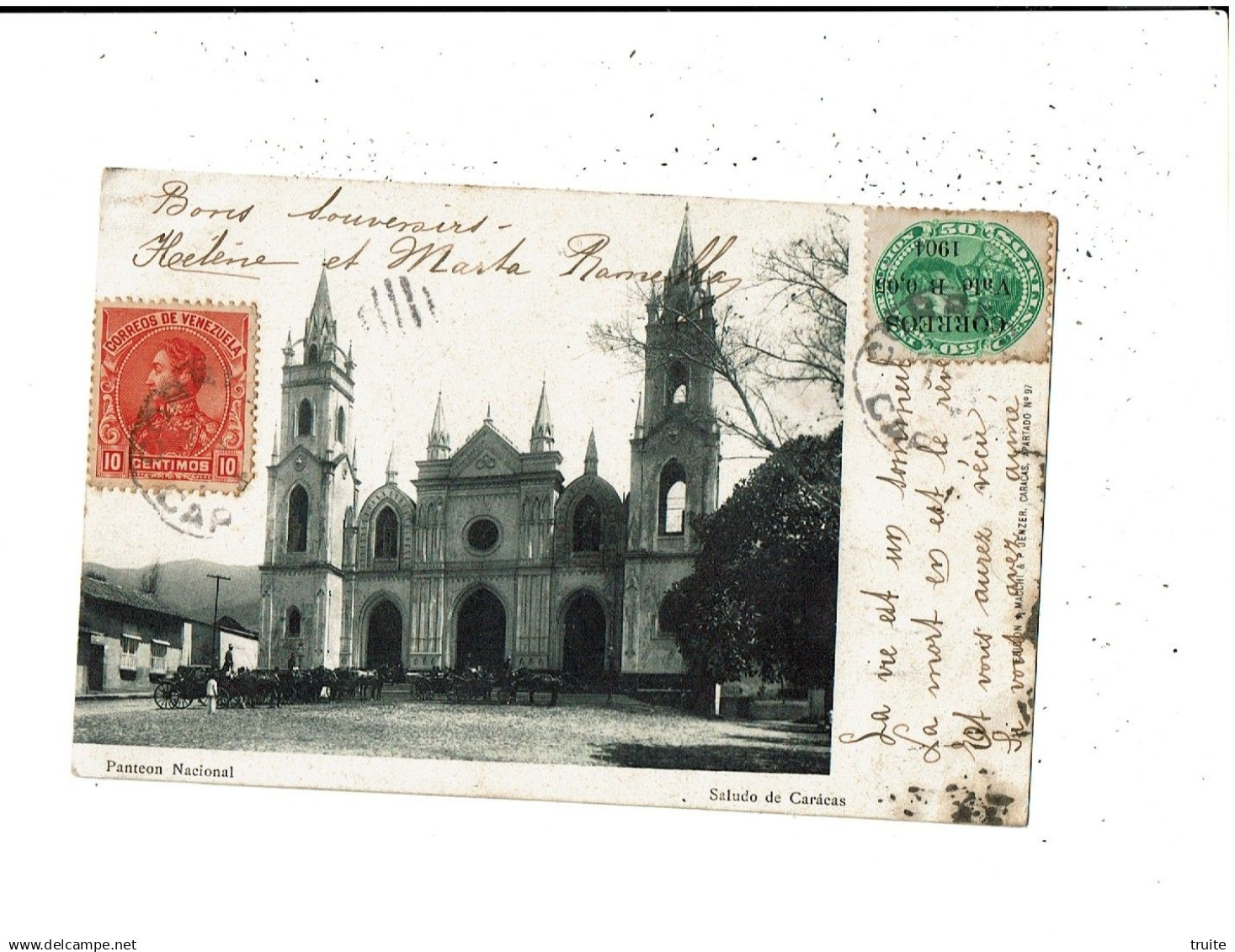 SALUDO DE CARACAS PANTEON NATIONAL  ( CARTE PRECURSEUR )