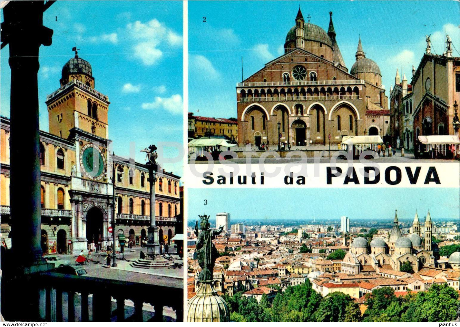 Saluti da Padova - Piazza dei Signori - Basilica del Santo - Greetings from Padua - 23 - multiview - 1965 - Italy - used