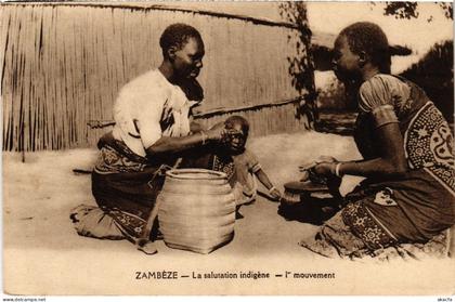 PC ZAMBIA SALUTATION INDIGENE ETHNIC TYPES (a53510)