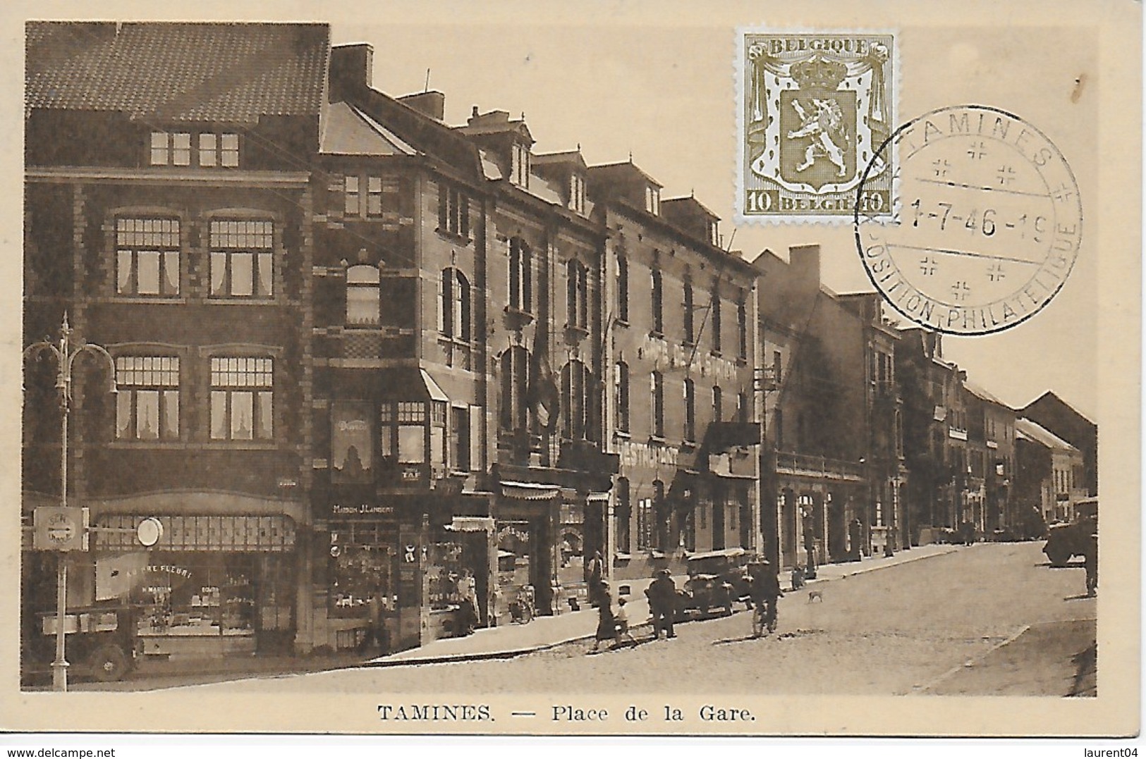 SAMBREVILLE. TAMINES.  PLACE DE LA GARE. BELLE ANIMATION