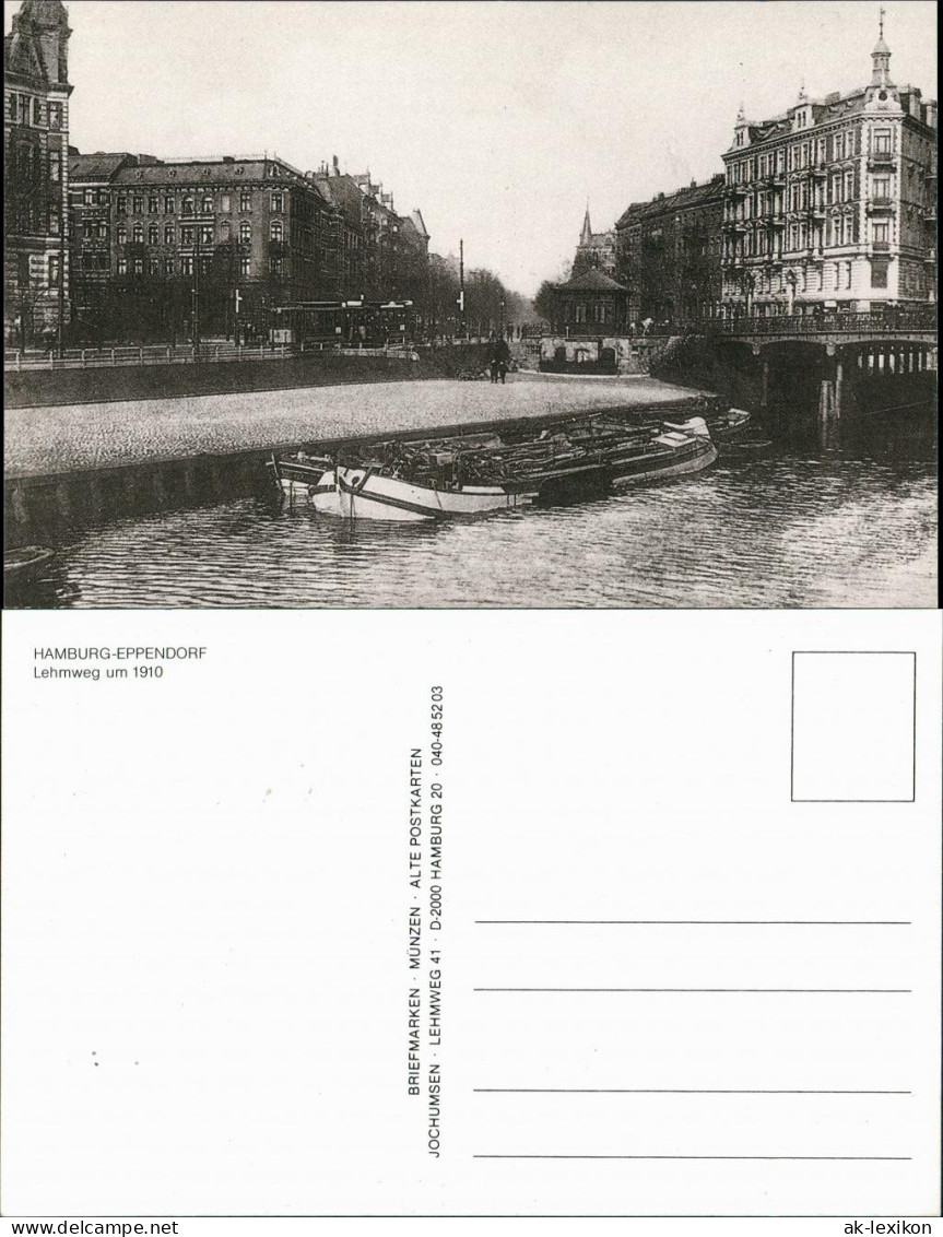 Sammelkarte Eppendorf-Hamburg Lehmweg um 1910 (Reprint-AK) 1989/1990