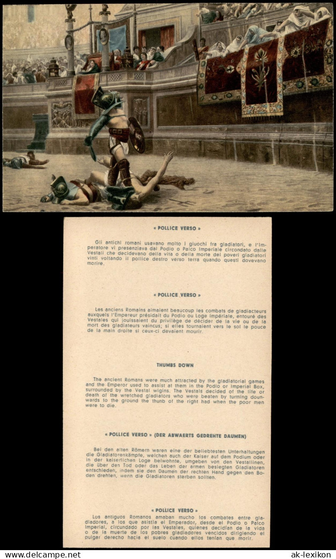 Sammelkarte Rom Roma Kolosseum / Colosseo Pollice Verso 1964