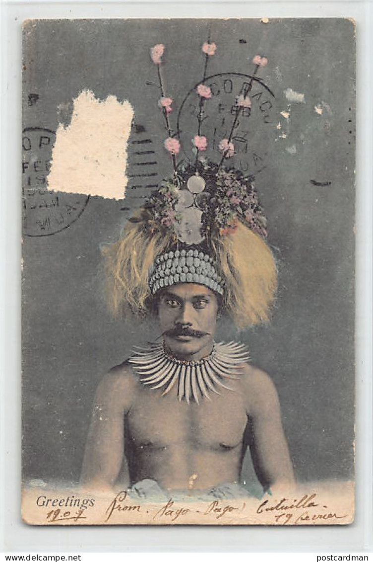 Samoa - Samoan warrior - SEE SCANS FOR CONDITION - Publ. A. Tatersall