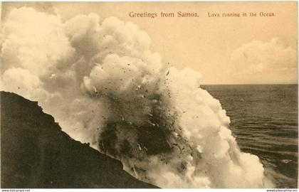 Samoa Volcano Lava into Ocean ed Tattersall
