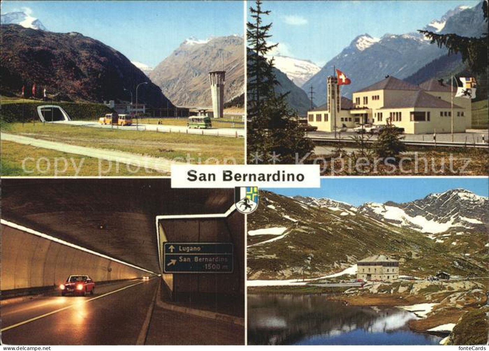 San Bernardino GR Tunneleingang Nord Tunnel innen Restaurant San Bernardino Nord