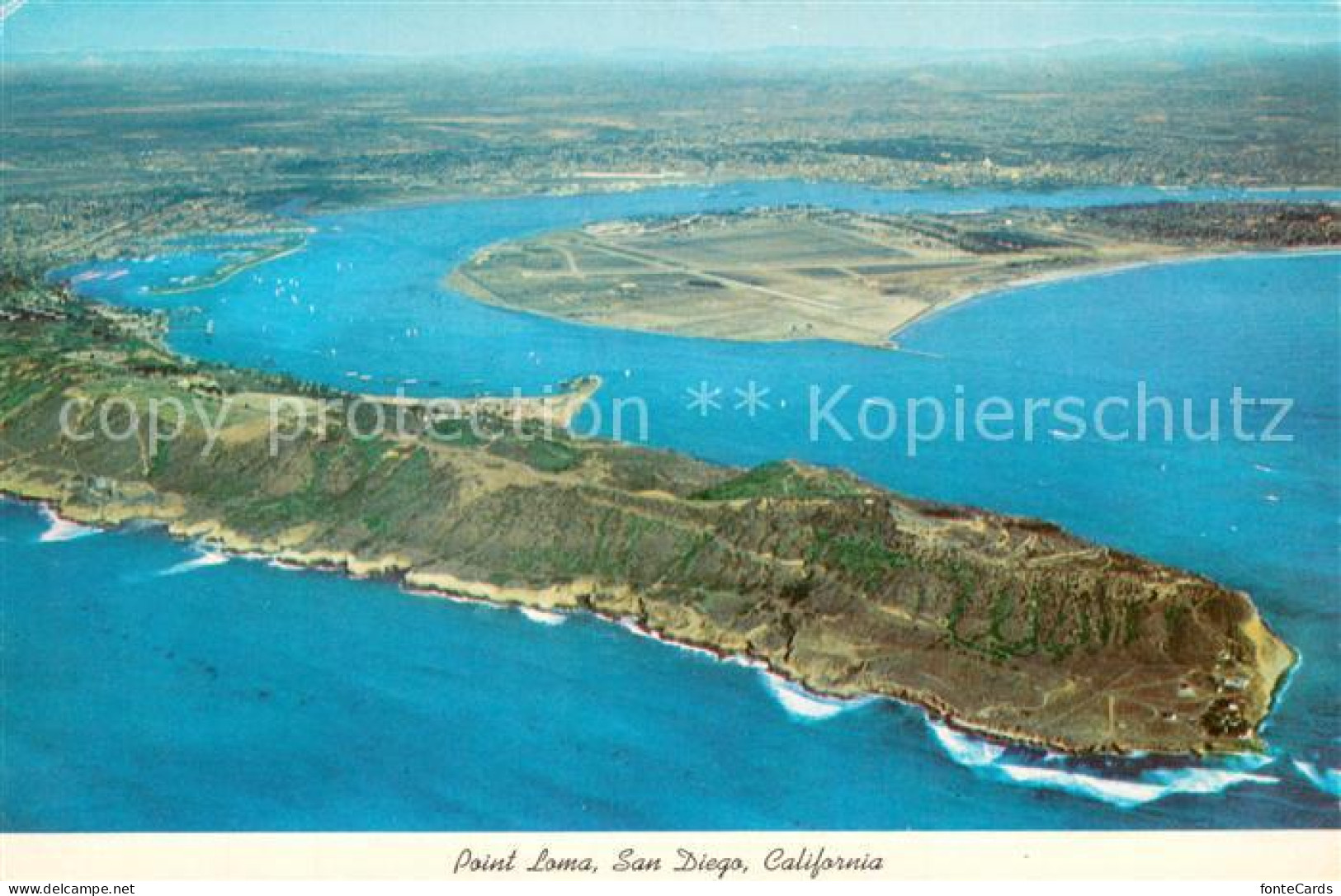 San Diego California Point Loma San Diego Bay aerial view