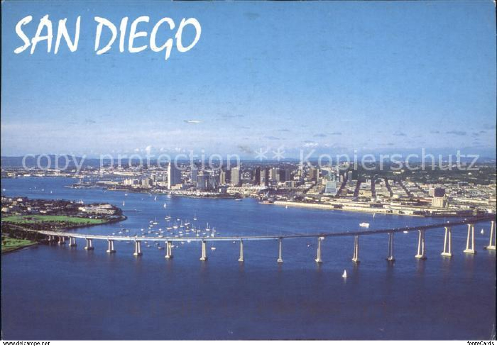 San Diego California San Diego Coronado Bay Bridge aerial view
