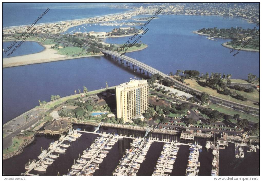 SAN DIEGO CALIFORNIA USA  Hotel HYATT ISLANDIA Mission Bay 1441 Quivira road  aerial view