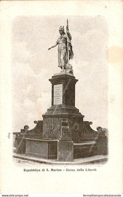 ag948 cartolina repubblica di s.marino  statua della liberta'