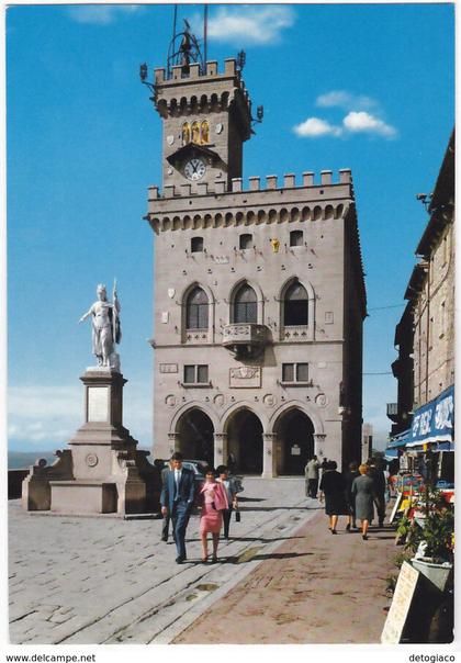 REPUBBLICA DI S. MARINO - STATUA DELLA LIBERTA' E PAL. DEL GOVERNO -53096-