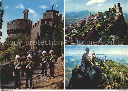 San Marino San Marino Burg mit Gardesoldaten