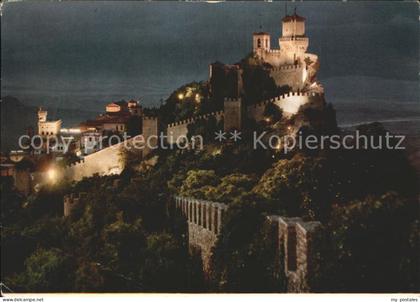 San Marino San Marino La Torre notturno Monte Titano Nachtaufnahme