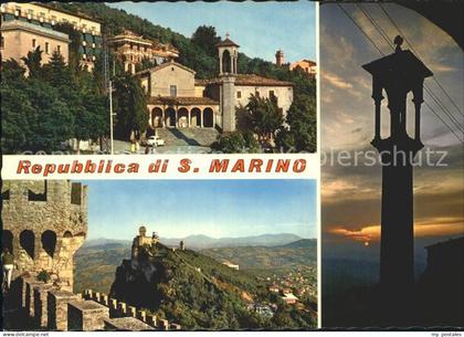 San Marino San Marino Monumento S. Francesco tramonto