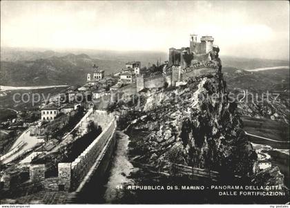 San Marino San Marino Panorama della citta dalle Fortificazioni