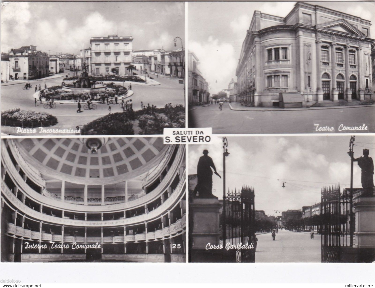 # SAN SEVERO: SALUTI DA - 4 VEDUTE -TEATRO