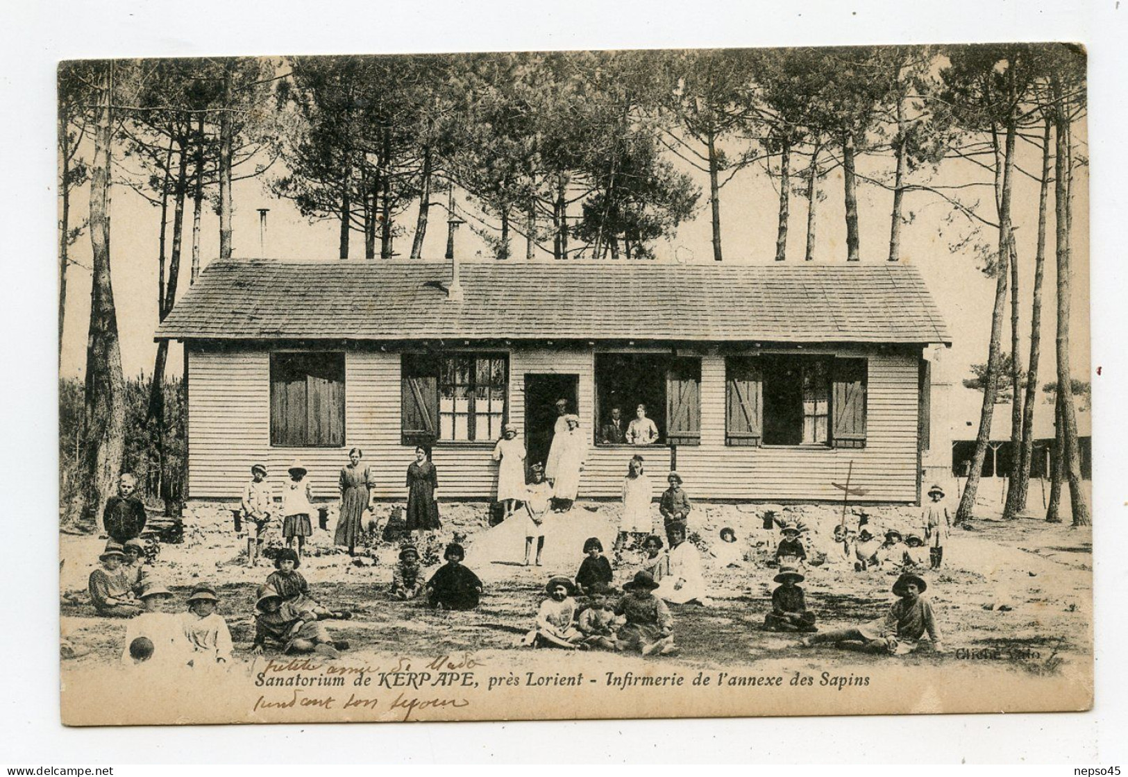 sanatorium de kerpape près de lorient infirmerie de l'annexe des sapins.