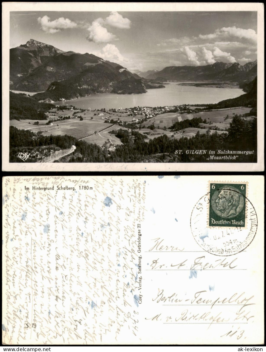 Sankt Gilgen St. Gilgen Mozartblick - Im Hintergrund der Schafberg 1941