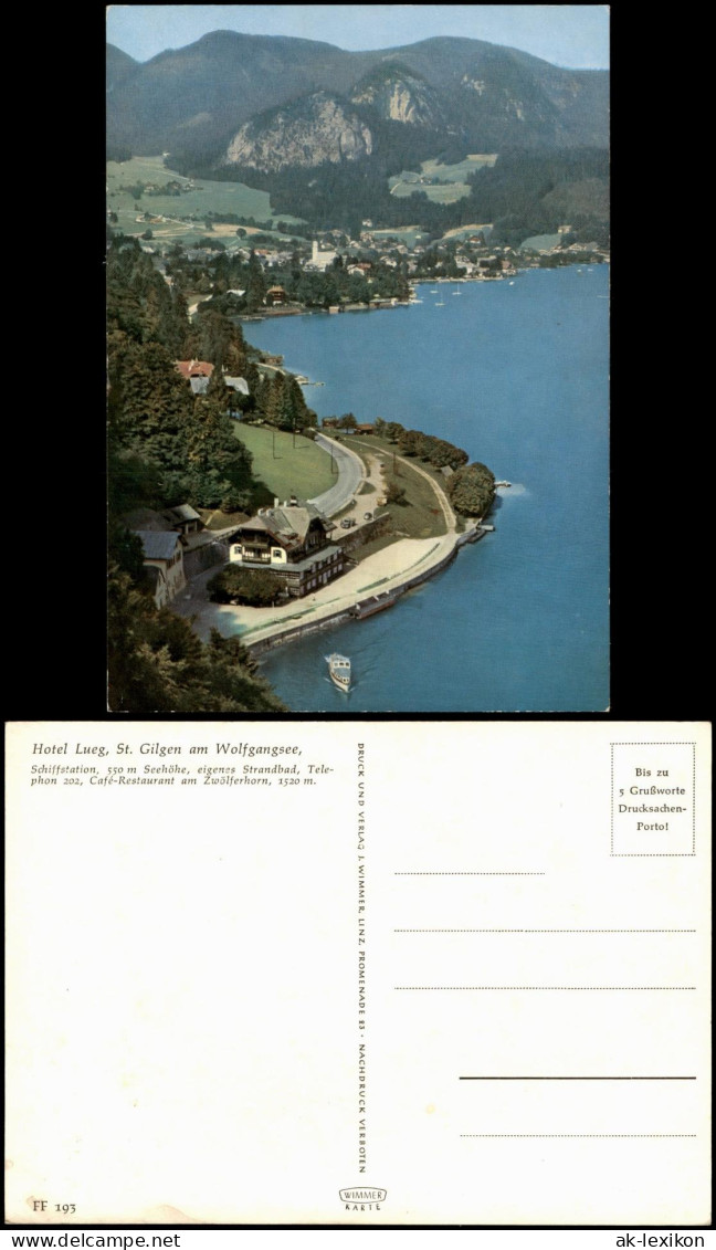 Sankt Gilgen St. Gilgen Panorama Ansicht Blick Hotel Lueg am Wolfgangsee 1955