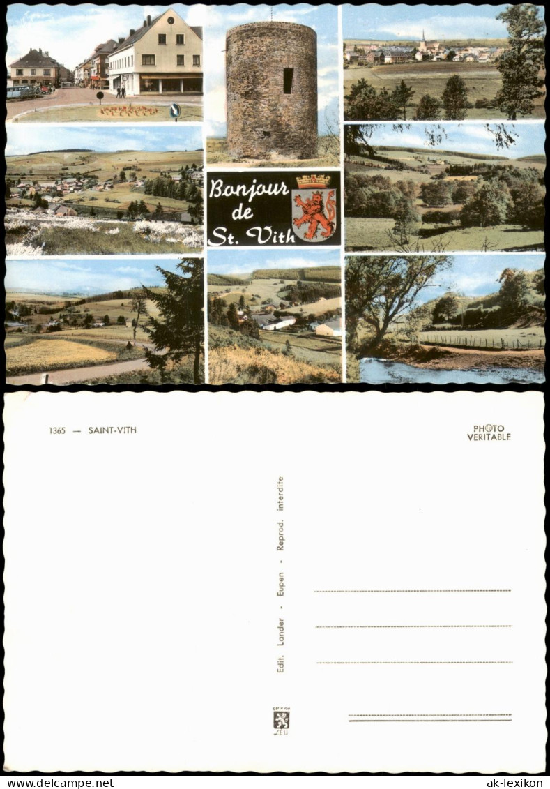 Sankt Vith Mehrbildkarte Sankt Vith mit Büchel-Turm und Landschaften 1960