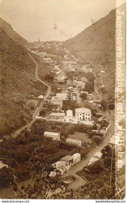 St Helena Jamestown looking North photocard