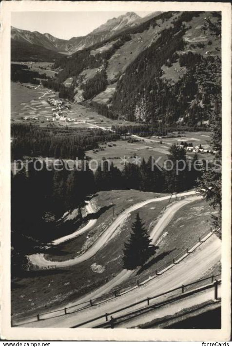 Santa Maria Val Muestair Umbrailstrasse Gebirgspass Blick auf Valchava und Fulde