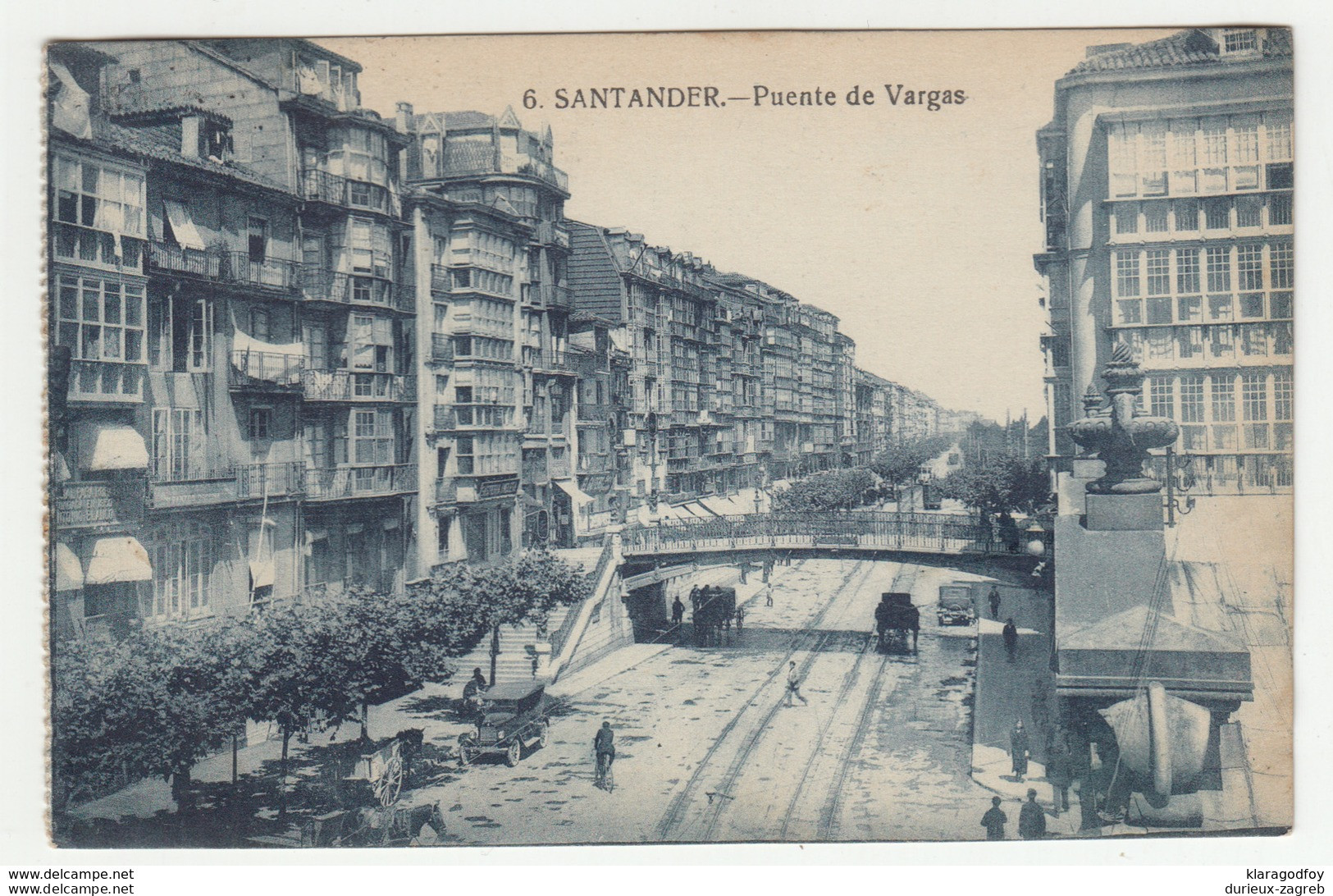 Santander, Puente de Vargas old postcard travelled 192? b190401