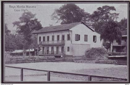 PC SAO TOME AND PRINCIPE AFRICA ROCA MONTE MACACO CASA CHEFE Vintage Pc (b54319)