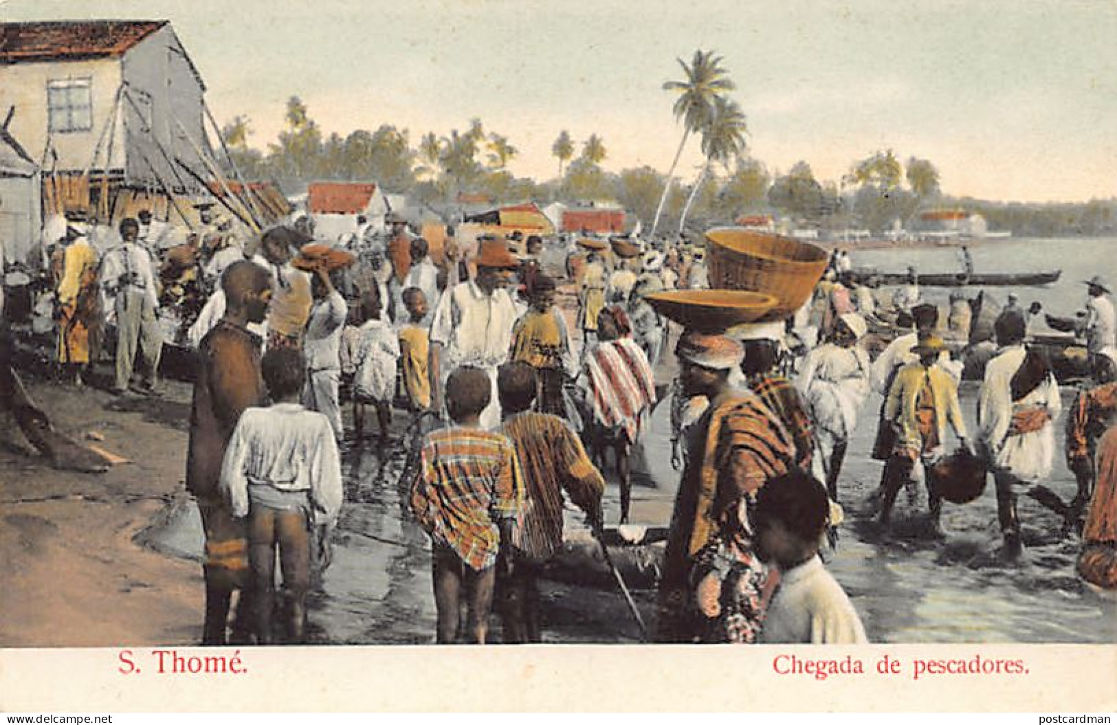 São Tomé e Príncipe - SÃO THOMÉ - Chegada de pescadores - Ed. Salvador Levy & Ca.