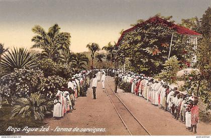 São Tomé e Príncipe - Roça Agua Izé - Forma de serviçaes - Ed. Auspicio Menezes