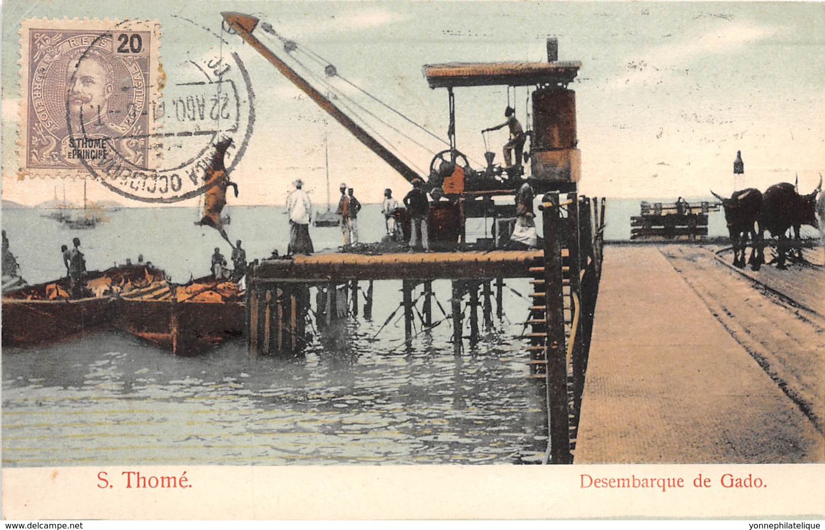 Sao Tome et Principe / 08 - Desembarque de Gado - Belle Oblitération