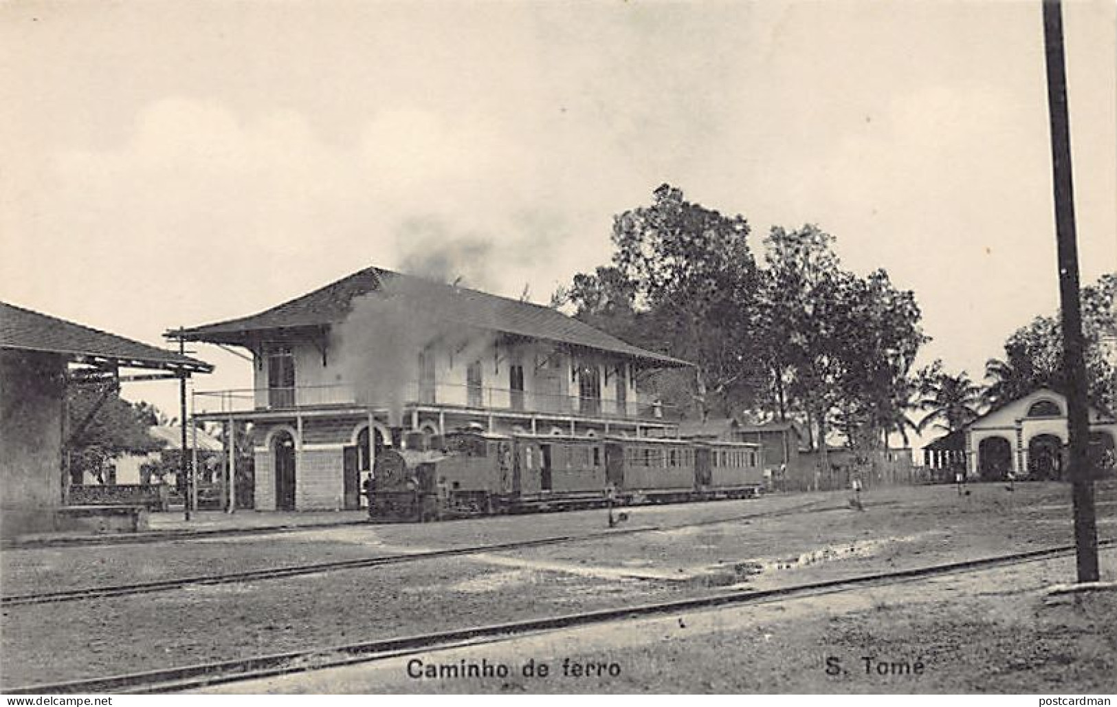São Tomé & Príncipe - The Railway Railroad Station - Publ. Governo.