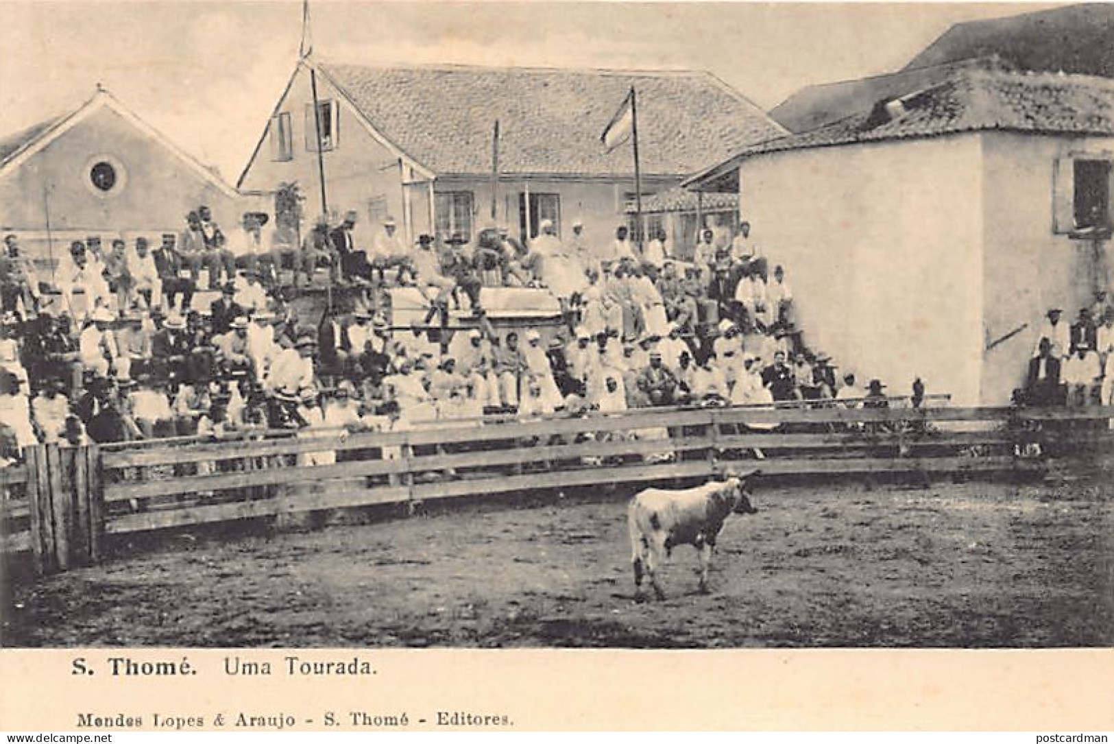 São Tomé & Príncipe - Uma Tourada - Bullfight - Publ. Mendes.