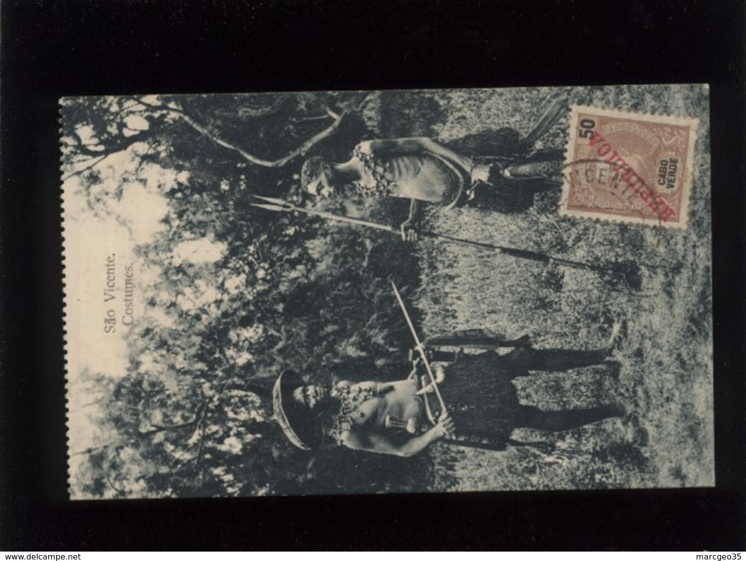 sào vicente costumes cap vert timbre stamp cabo verde surchargé republica