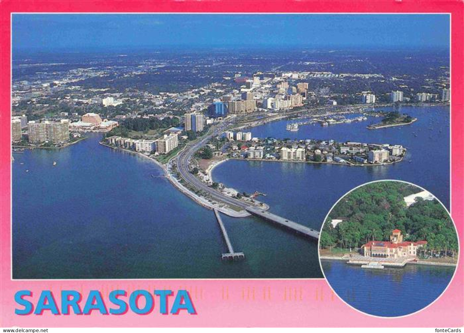 Sarasota Florida USA Fliegeraufnahme mit Ringling Mansion