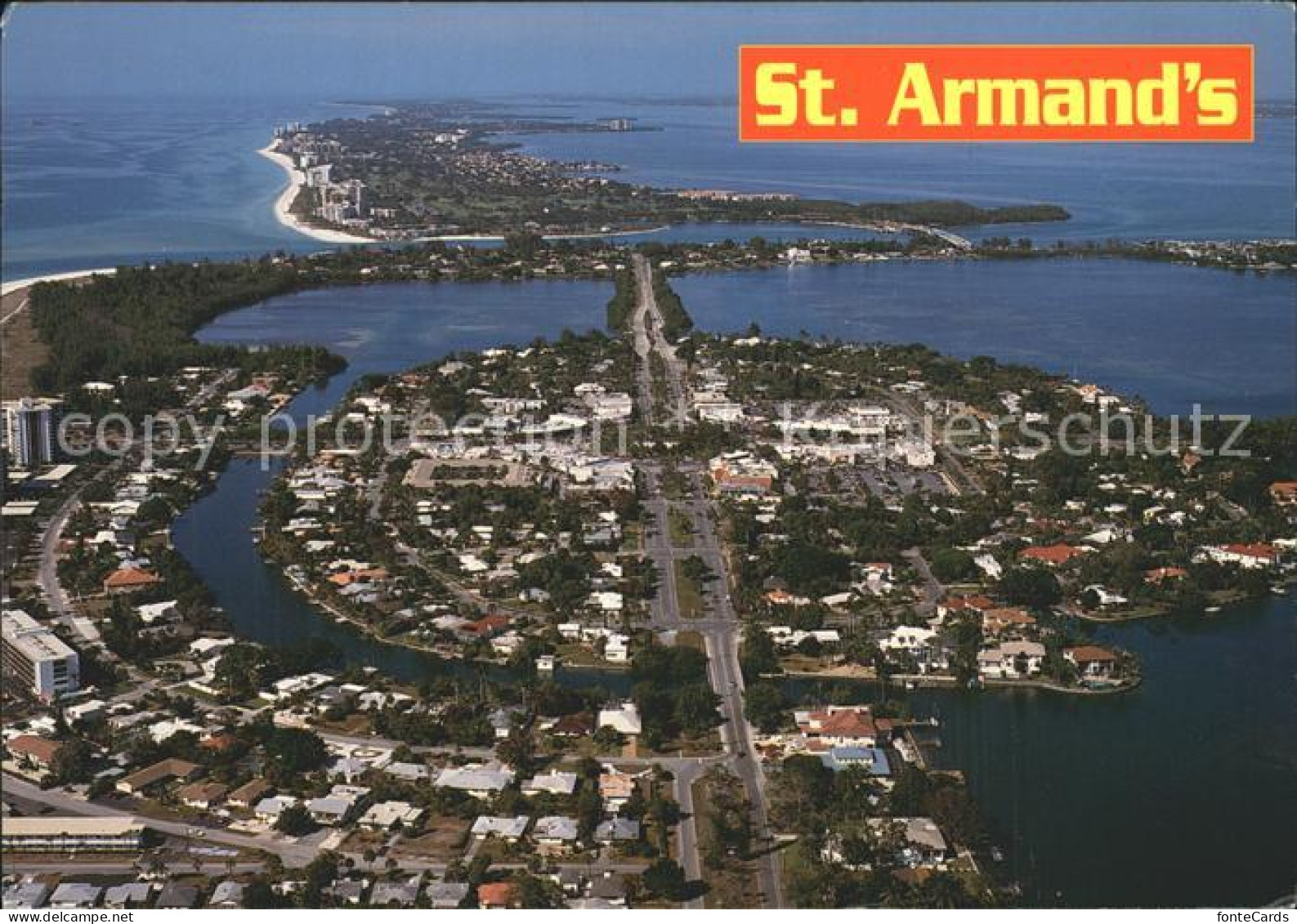 Sarasota St Armands Circle aeriel view