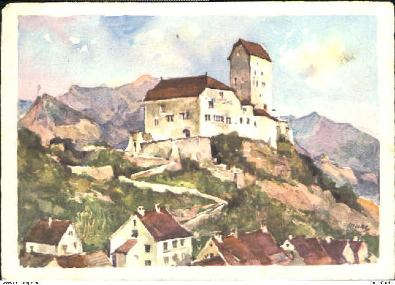 Sargans Schloss Sargans  x 1960