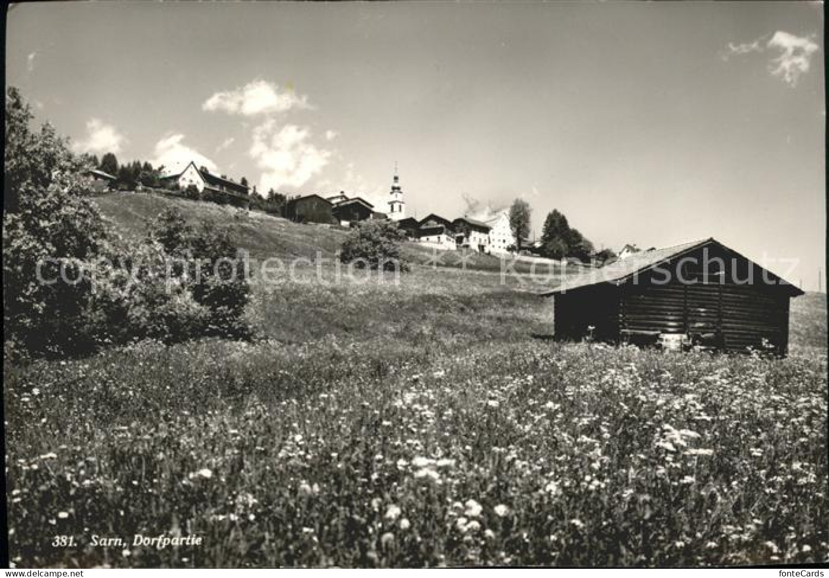 Sarn Hinterrhein Dorfpartie