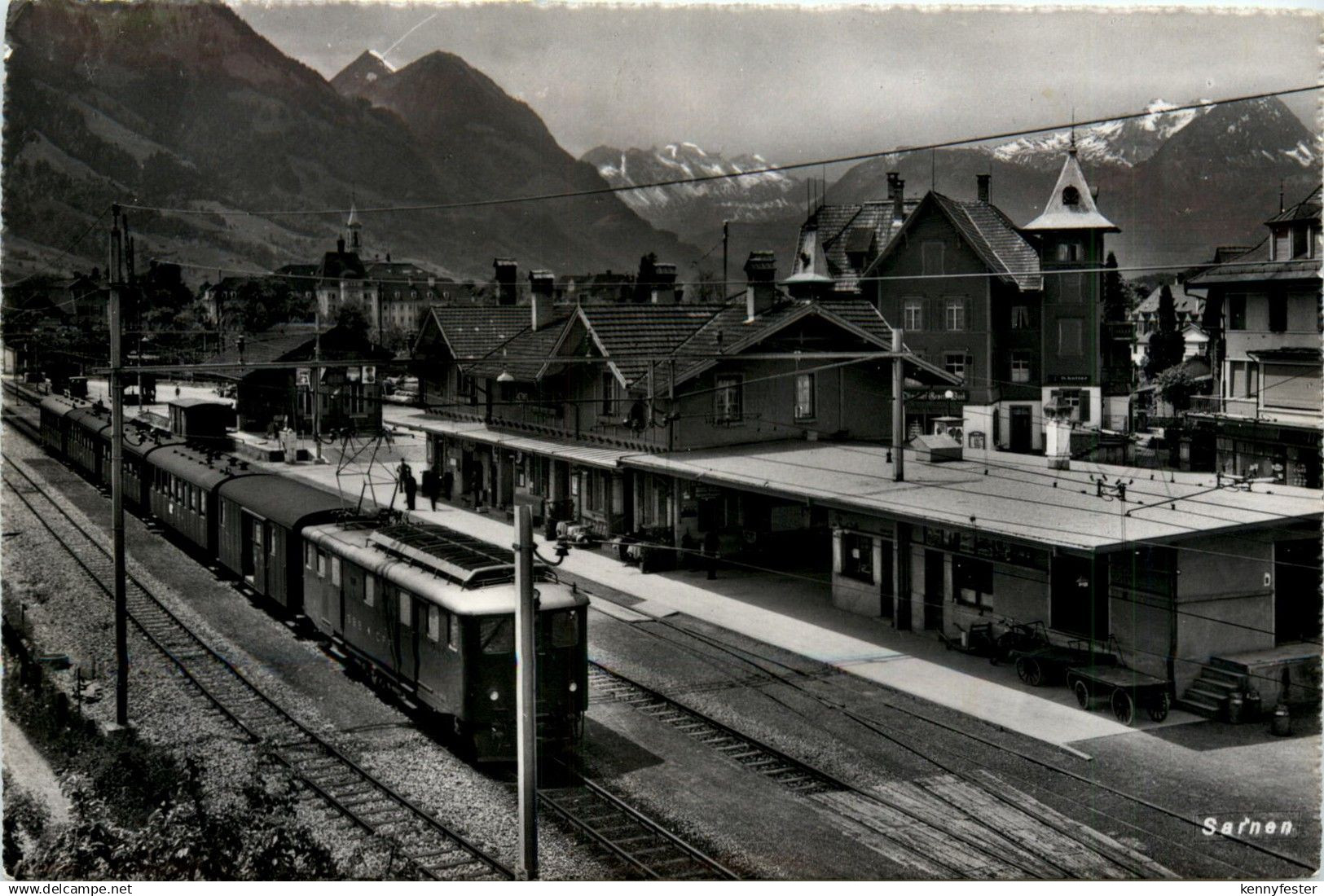 Sarnen - Bahnhof mit Eisenbahn