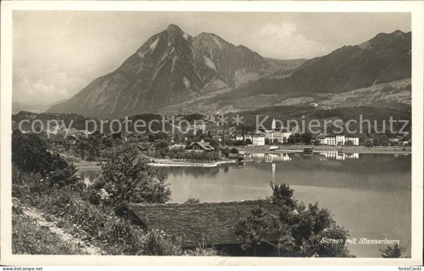 Sarnen Sarnersee mit Stanserhorn