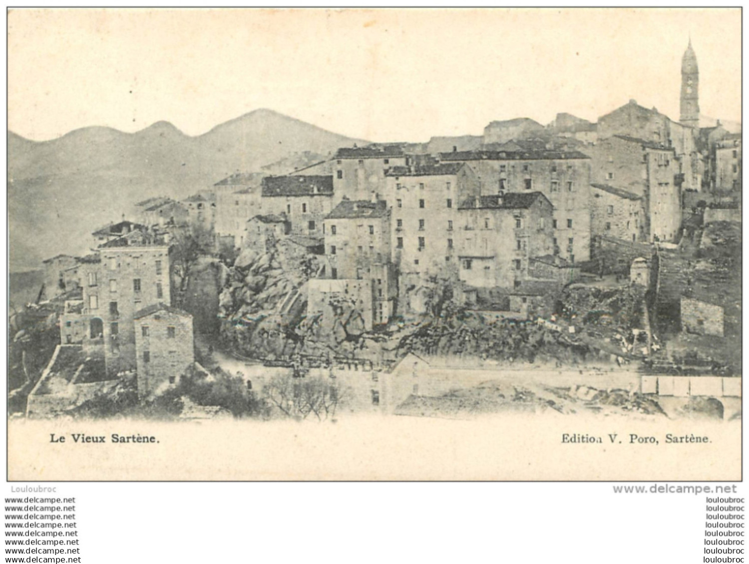 SARTENE  LE VIEUX SARTENE ENVOYEE DE SARTENE EN 1904