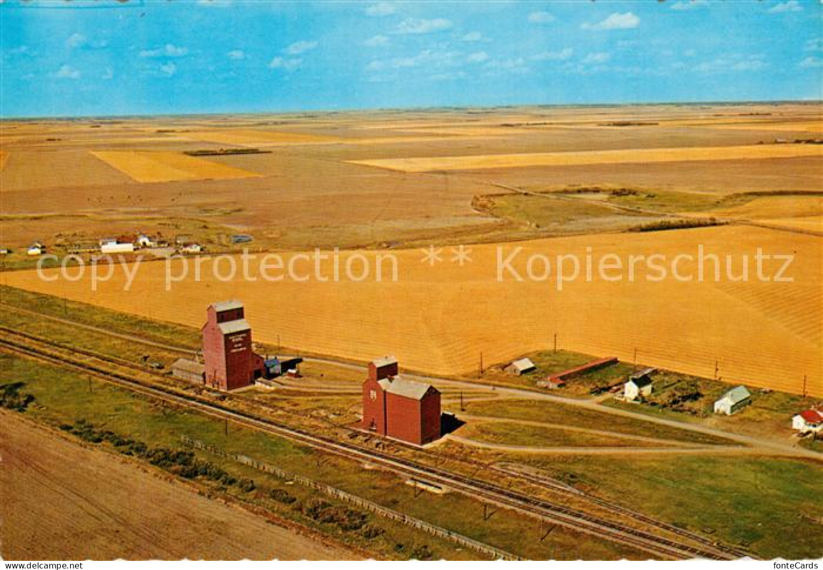 Saskatchewan Harvest Erntezeit Fliegeraufnahme