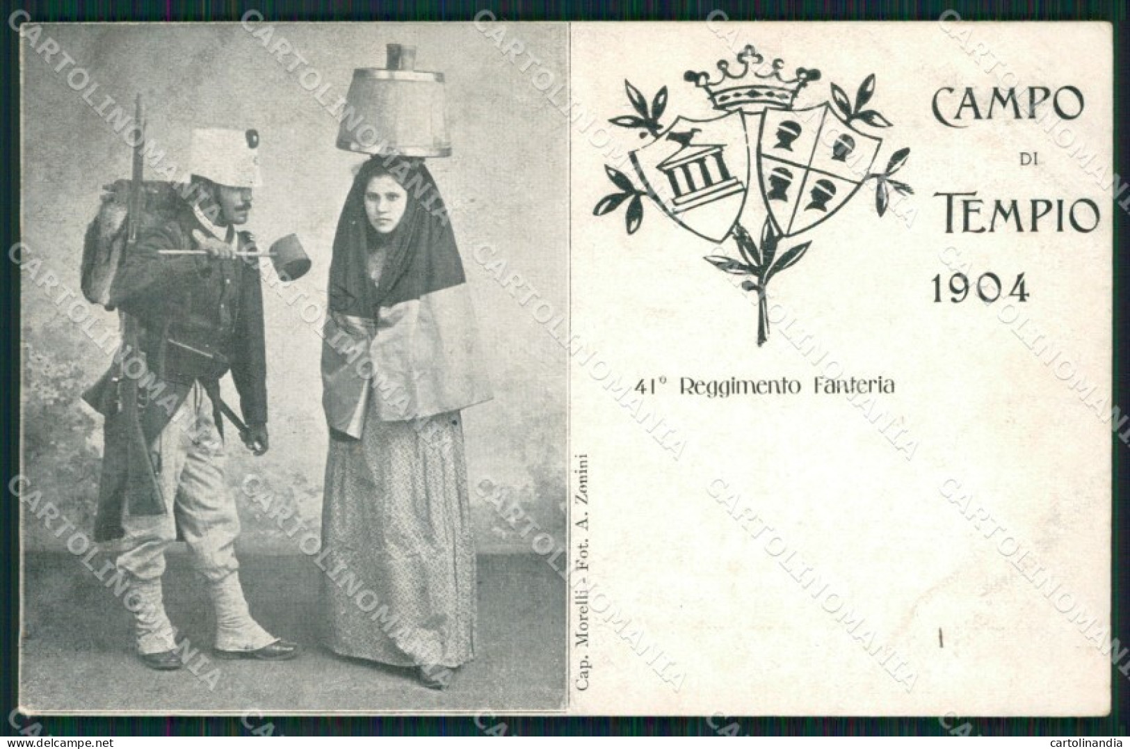Sassari Olbia Tempio Pausania Costumi Militari cartolina QT2400
