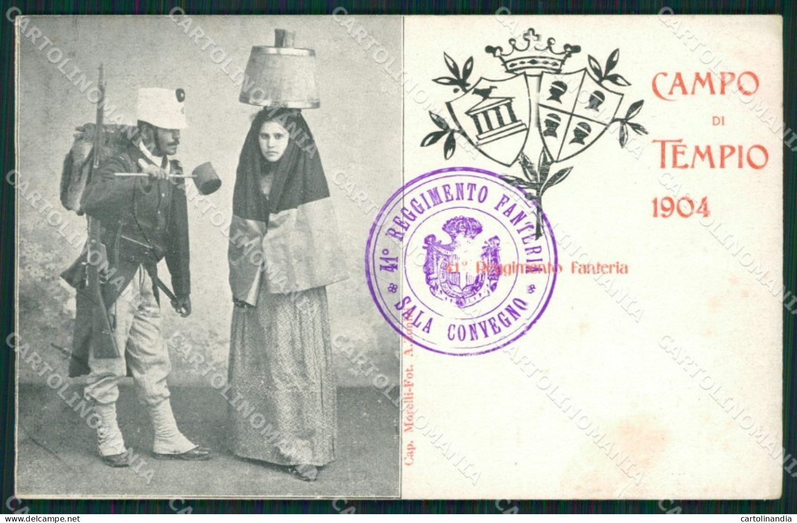 Sassari Olbia Tempio Pausania Costumi Militari cartolina QT2402