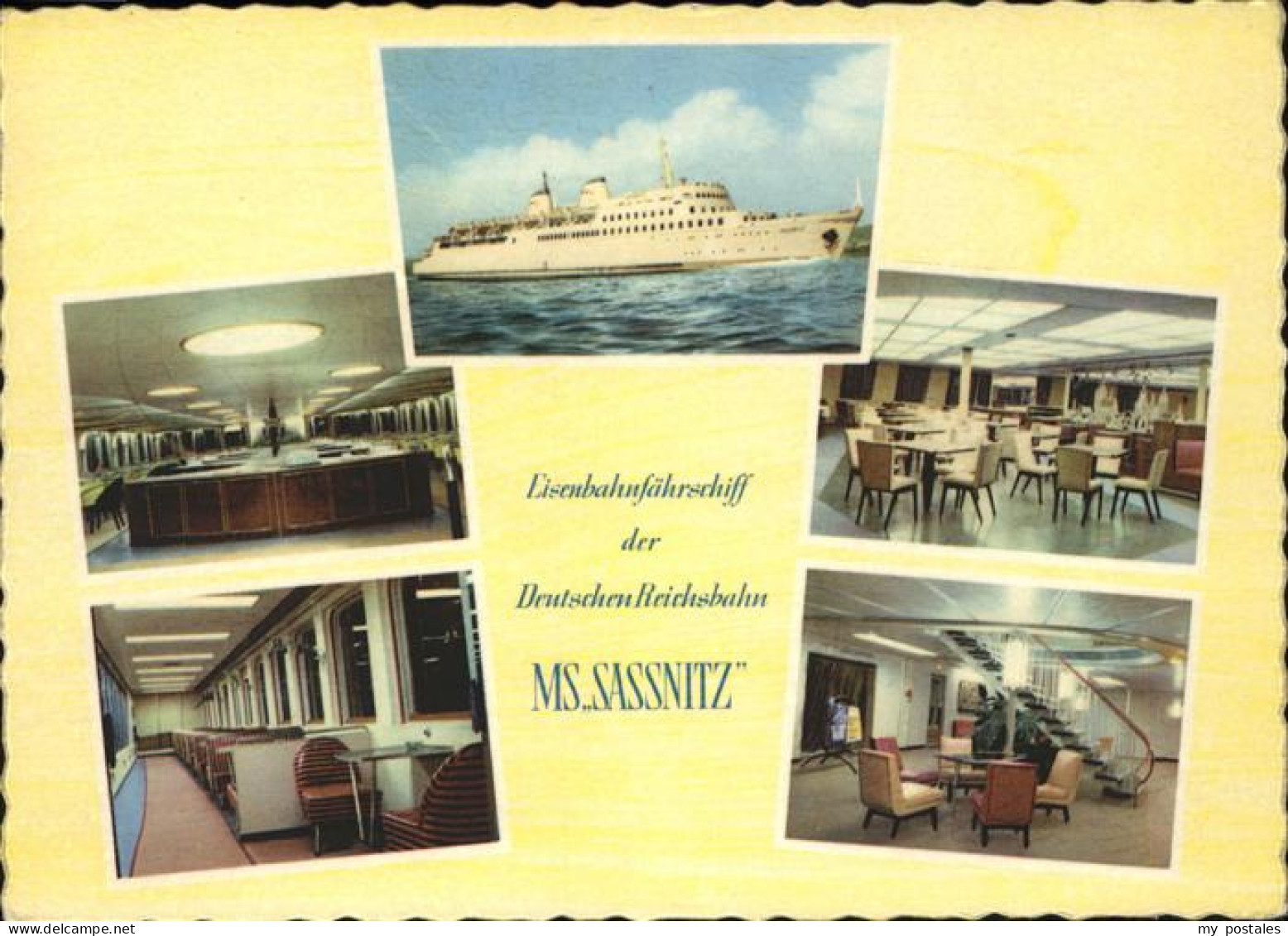 Sassnitz Ostseebad Ruegen Eisenbahnfaehrschiff MS Sassnitz