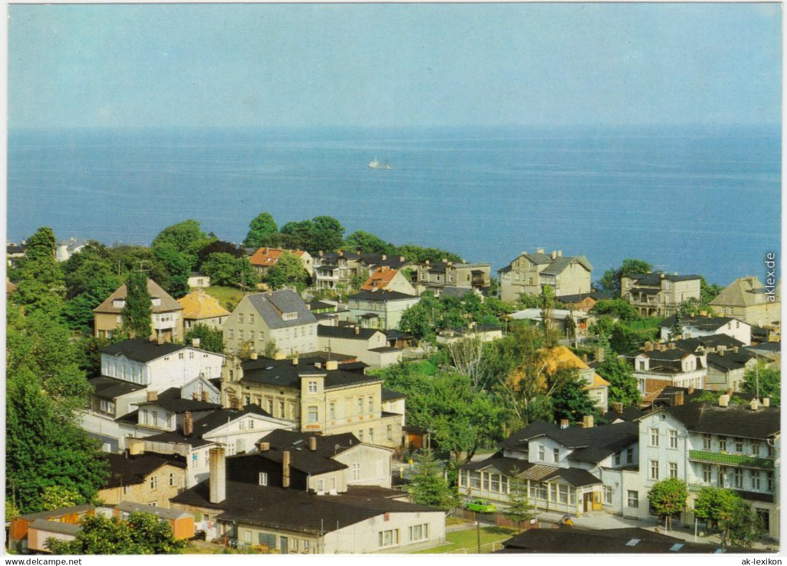Sassnitz Saßnitz Rügen Blick über die Villen Ansichtskarte 1986