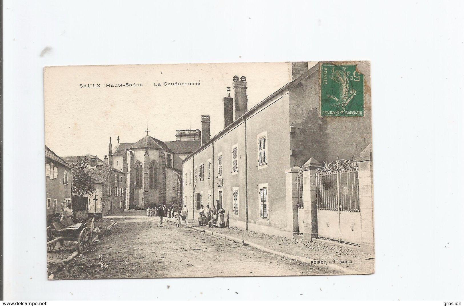 SAULX (HAUTE SAONE) LA GENDARMERIE (PETITE ANIMATION) 1917