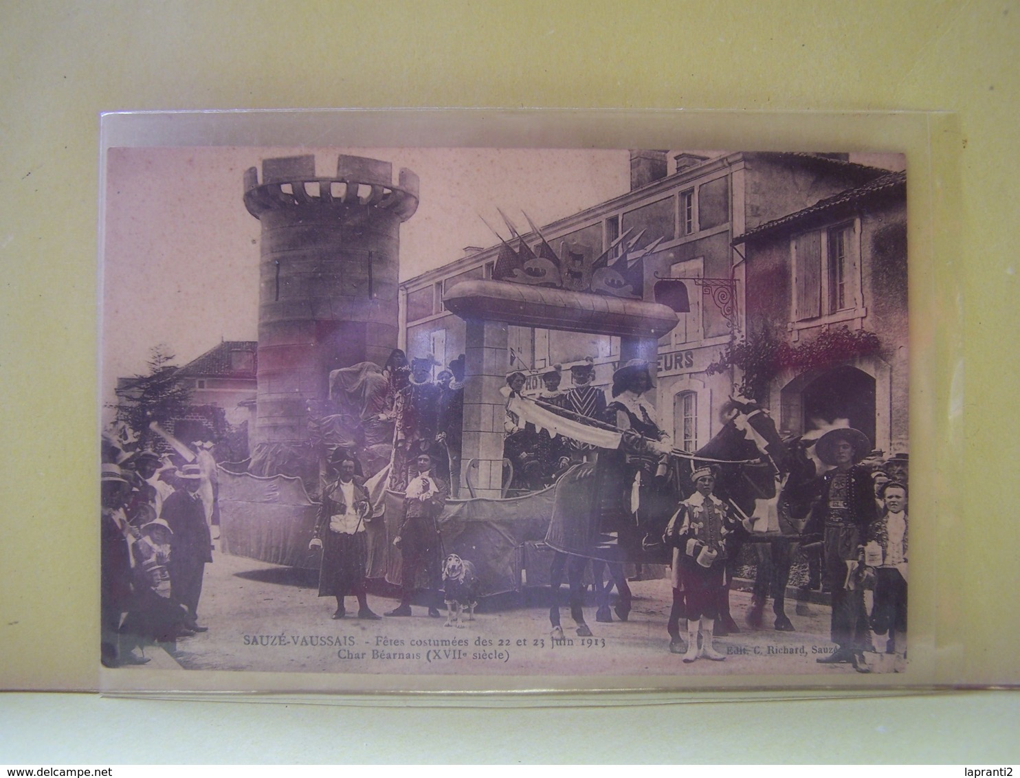 SAUZE-VAUSSAIS (DEUX-SEVRES) LES COMMERCES. FETES COSTUMEES DES 22 ET 23 JUIN  1913. CHAR BEARNAIS. XVII°SIECLE.
