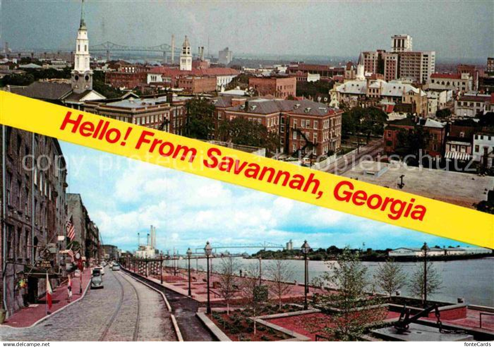 Savannah Georgia Gesamtansicht Promenade