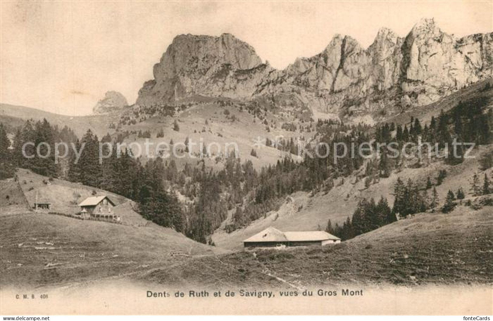 Savigny Lavaux Dents de Ruth et de Savigny vues du Gros Mont
