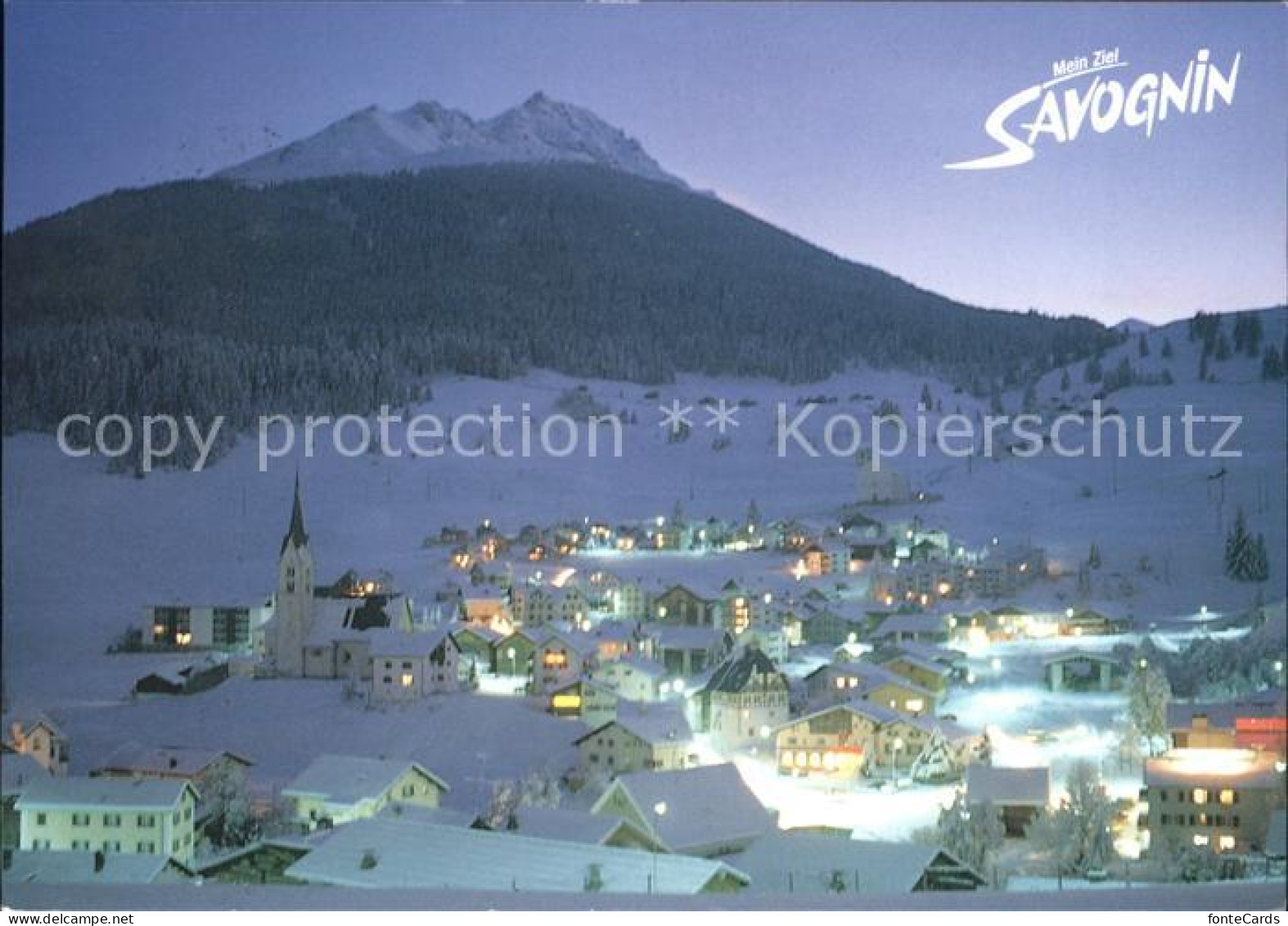 Savognin bei Nacht